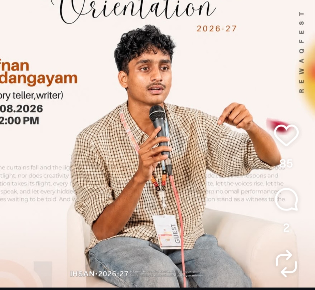 Afnan Kidangayam, Malayalam storyteller and digital content creator